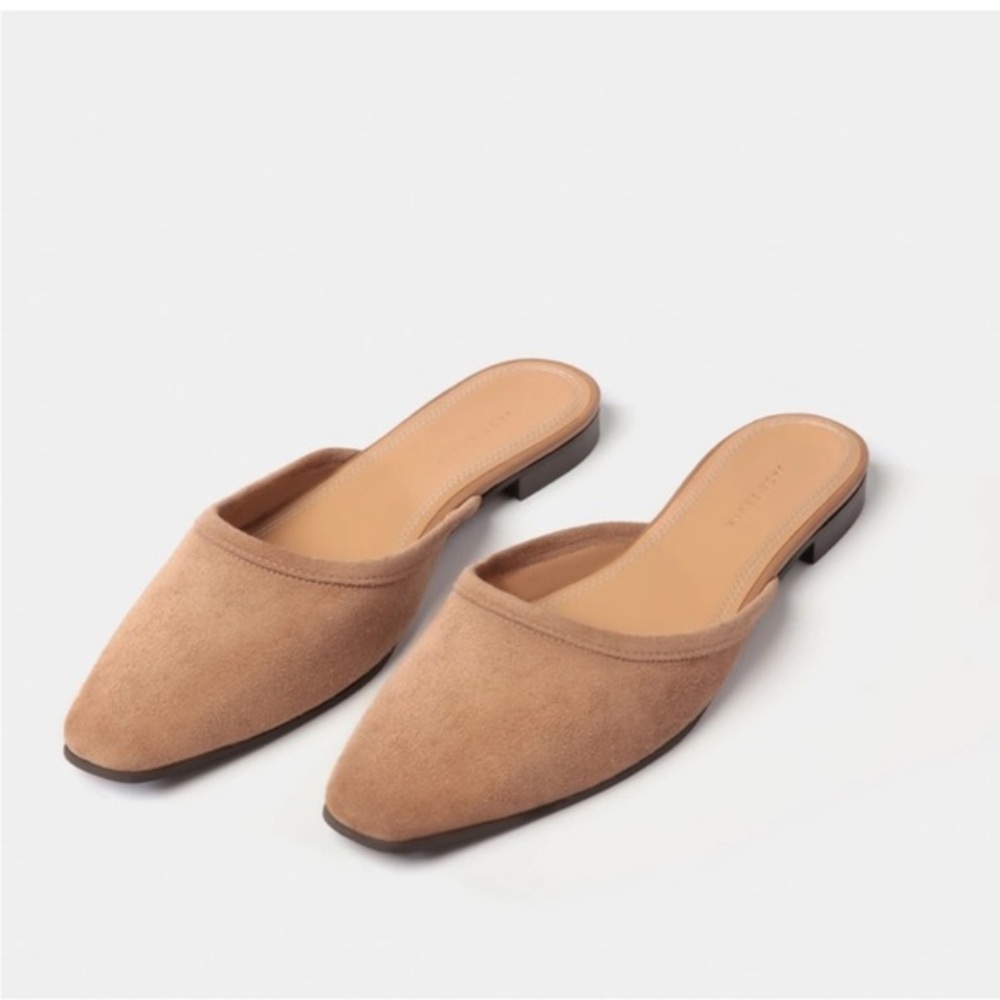 Jack Erwin PAZ MULES Slides  suede leather tan 7.5